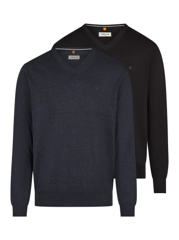 Redmond Pullover Basic in Dunkelblau / schwarz