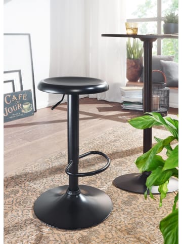 FineBuy Barstuhl in Schwarz / Metall / 40x40x79