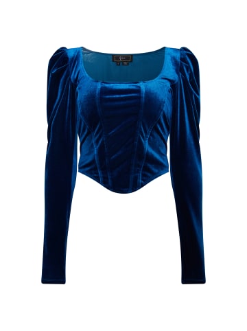 faina Bluse in Smaragd Blau