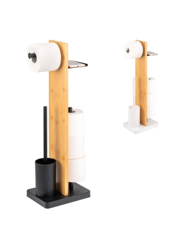 eluno WC-Garnitur Bambus Schwarz