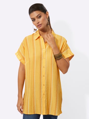 creation L Longbluse in gelb-ocker-gestreift