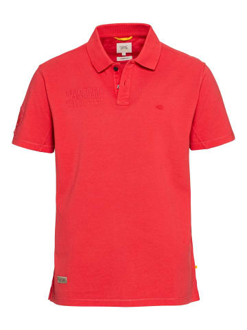 Camel Active Piqué Poloshirt aus reiner Baumwolle in Rot