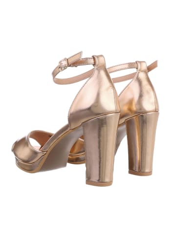 Ital-Design High-Heel Sandalette in Gold