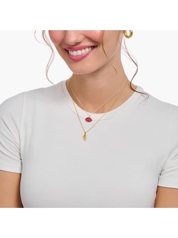 Thomas Sabo Kette Mit Rosen-Anhänger in gold