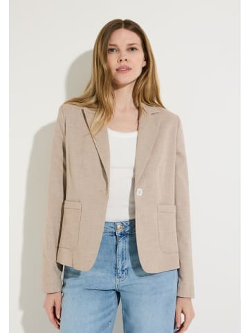 More & More taillierter 1-Knopf-Blazer in two tone structure