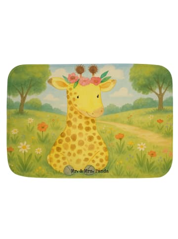 Mr. & Mrs. Panda Badvorleger Giraffe Blumenkranz Design ohne Spruch in Weiß
