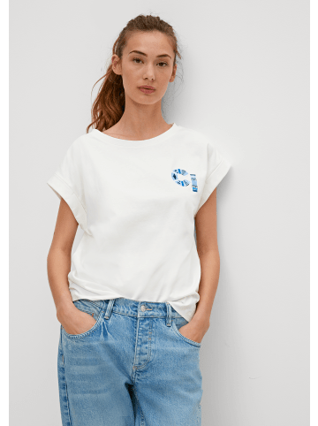 comma CI T-Shirt kurzarm in Weiß