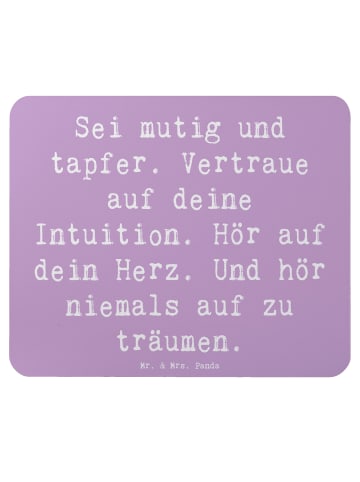 Mr. & Mrs. Panda Mousepad Spruch Mutig zu sich selbst stehen mit... in Lavendeltraum