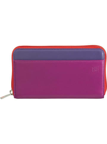 DuDu Geldbörse Leder 19 cm in fuchsia