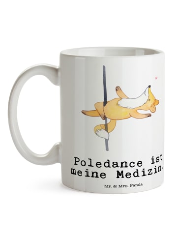 Mr. & Mrs. Panda Tasse Fuchs PoledanZeichen mit Spruch in Weiß