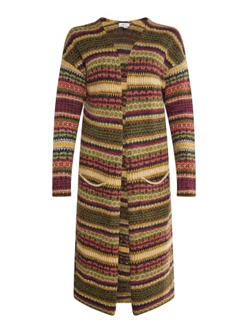 usha FESTIVAL Damen Strick Cardigan in Oliv Mehrfarbig