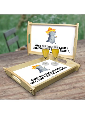 Mr. & Mrs. Panda Servier Tablett Axolotl Tequila mit Spruch in Weiß