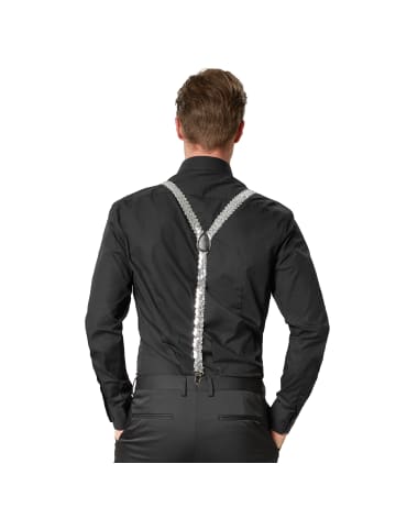 tectake Unisex-Hosenträger in Einheitsgröße, silber