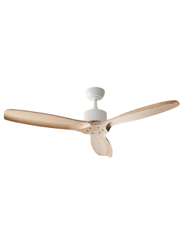 Beliani Ventilator ARANI in Heller Holzfarbton/Weiß - (W) 113 x (H) 34 x (L) 113 cm