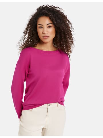 TAIFUN Pullover Langarm Rundhals in Luminous Pink