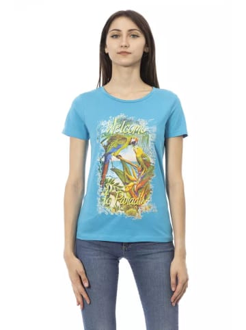 Trussardi Action Hellblau Hell Blau Baumwolle Damen T-Shirt