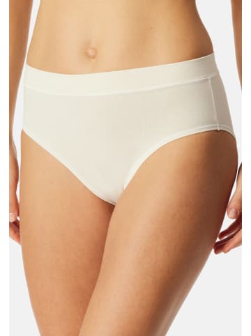 Schiesser Slip Unique Cotton in Off-white / schwarz