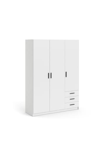ebuy24 Kleiderschrank Spell Weiß 147 x 50 cm