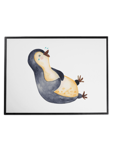 Mr. & Mrs. Panda Schreibunterlage Pinguin Lachen ohne Spruch in Weiß