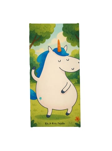 Mr. & Mrs. Panda Strandtuch Einhorn Mann Design ohne Spruch in Weiß