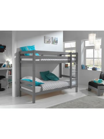 others ETAGENBETT Karolina 210x161x105 aus Massivholz in grau