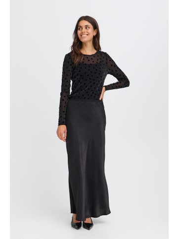 Fransa Langarm FRMESH Slim fit in BLACK HEART LUREX