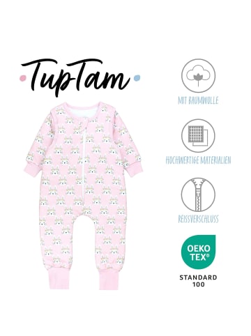 TupTam Baby Schlafsack mit Beinen und Ärmel ganzjährig in rosa Modell 2