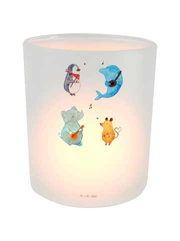 Mr. & Mrs. Panda laterne glas Big Einheit mit Spruch in Transparent