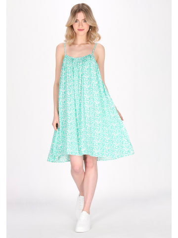 myMo Women Dress in turquoise white