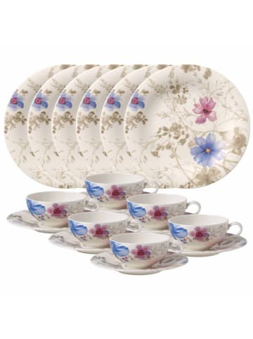 18er Set Teeservice Mariefleur Gris Basic in Bunt