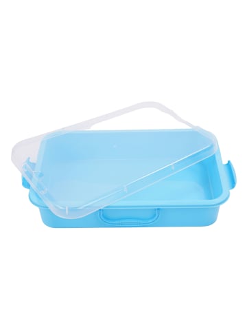 relaxdays 2x Sandkasten in Hellblau - (B)38 x (H)8 x (T)25 cm
