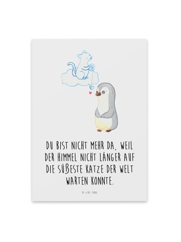 Mr. & Mrs. Panda Trauerspruchkarte Trauer Katze mit Spruch in Weiß