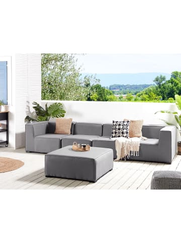 Beliani 2-tlg Sitzgruppe AREZZO in Grau/Schwarz