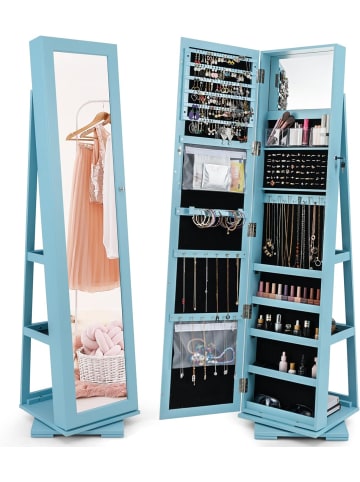 COSTWAY Schmuckaufbewahrung in Türkis