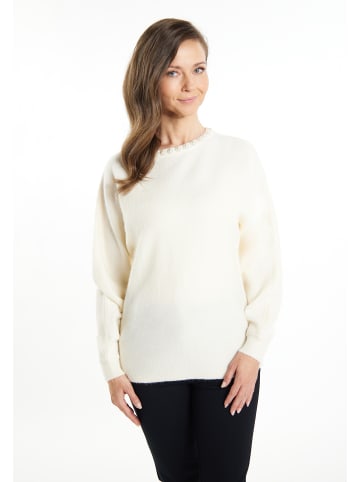 Usha Pullover Mit Perlen in Wollweiss