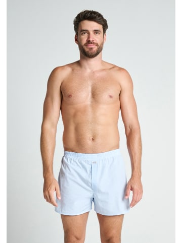 Jockey Boxershort Everyday Check Woven in Hellblau