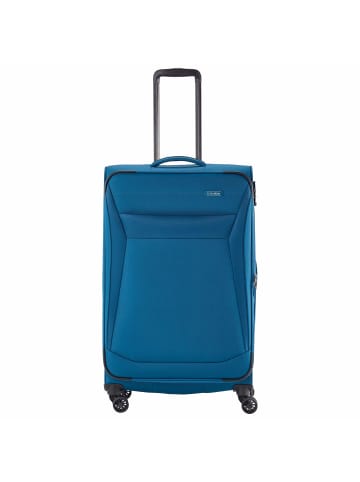 travelite Chios - 4-Rollen-Trolley L 78 cm erw. (schwarz) in petrol