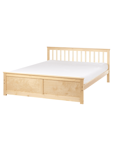 Beliani Doppelbett OLENDON in Braun - (W) 169 x (H) 82 x (L) 206 cm