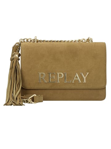 Replay Umhängetasche Leder 25.5 cm tannin
