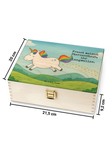 Mr. & Mrs. Panda Teebehälter Einhorn Happy Design mit Spruch in Weiß