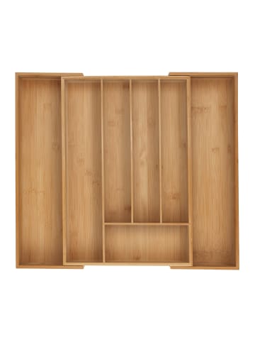 relaxdays Besteckkasten in Natur- (B)56 x (H)6 x (T)50 cm