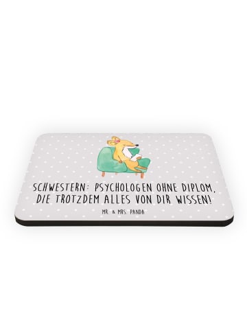 Mr. & Mrs. Panda Kühlschrankmagnet Schwestern Psychologen mit Sp... in Grau Pastell