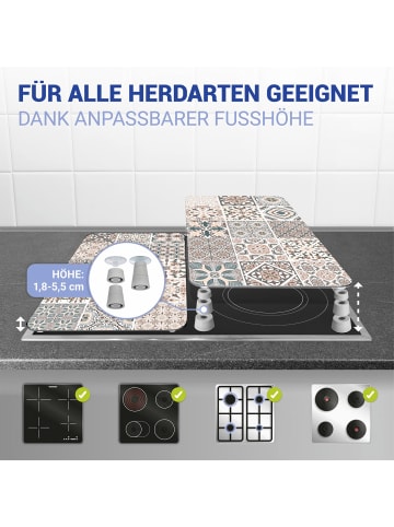 Wenko Herdabdeckplatten Universal Kachel 2er Set, Herdabdeckplatten Universal Mod. Kachel 2er Set, Herdabdeckplatte Universal Mod. Kachel, 2er Set in Mehrfarbig