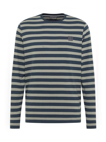 ELBSAND Langarm T-Shirt Noel in Midnight + Stone STRIPE