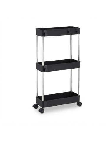 relaxdays Nischenwagen in Schwarz - (B)41,5 x (H)62 x (T)14,5 cm
