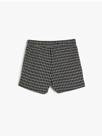 KOTON Shorts in Schwarz Gemustert