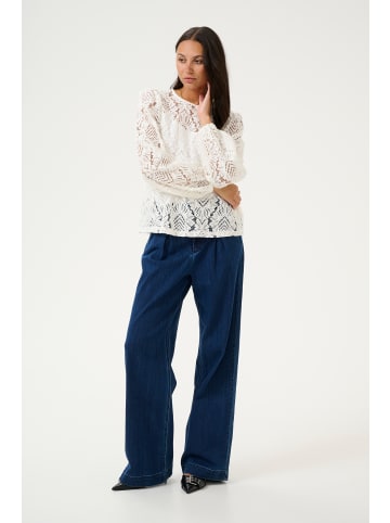 Kaffe Langarm-Bluse KAjoly Regular fit in Chalk