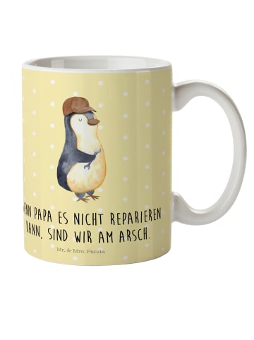 Mr. & Mrs. Panda Kaffeetasse Wenn Papa es nicht reparieren kann,... in Gelb Pastell