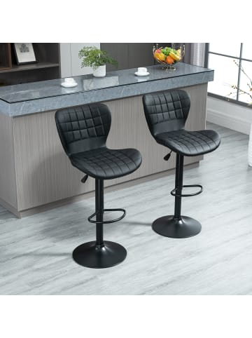 HOMCOM Barstuhl in Schwarz 47L x 51,5B x 109H cm