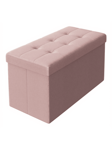 SONGMICS Sitzbank Minota in Rosa - (B)76 x (H)38 x (T)38 cm